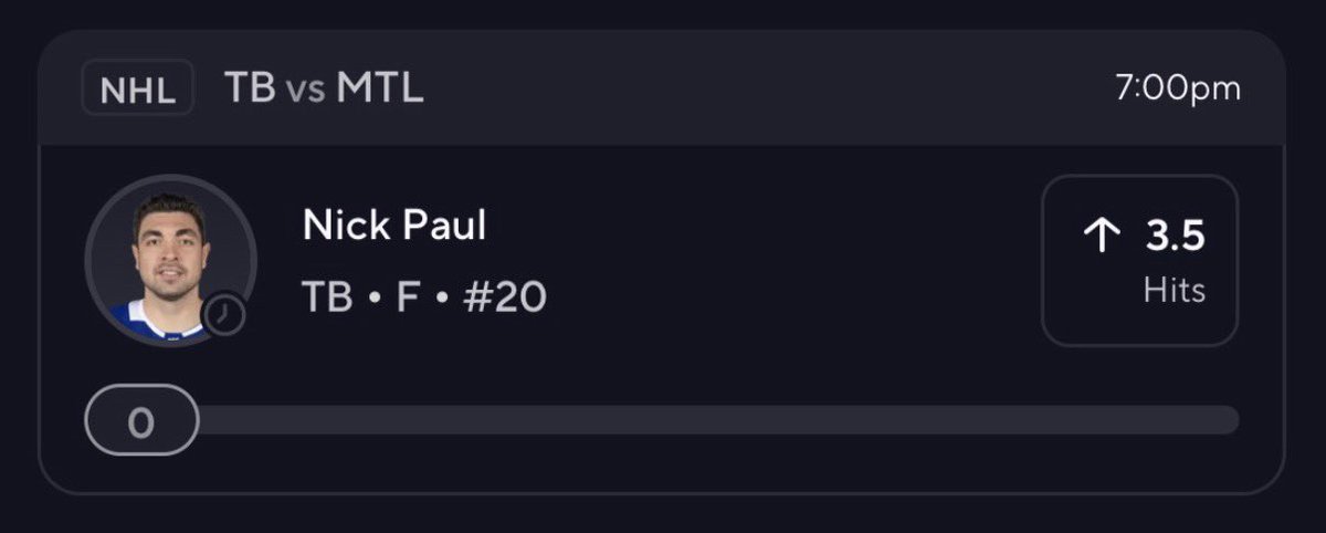 SirypDFS's tweet image. NHL PLAYOFFS POTD + NUKE PROP‼️🏆🏒

LIKE IF TAILING!✅

WAY TOO LOW FOR A GUY WHO JUST GOT 7 HITS IN GAME 1 - been the most physical forward for Tampa!

#NHL #NHLPLAYOFFS #POTD #NUKE #prizepicks #underdog #GamblingX #GamblingTwitter