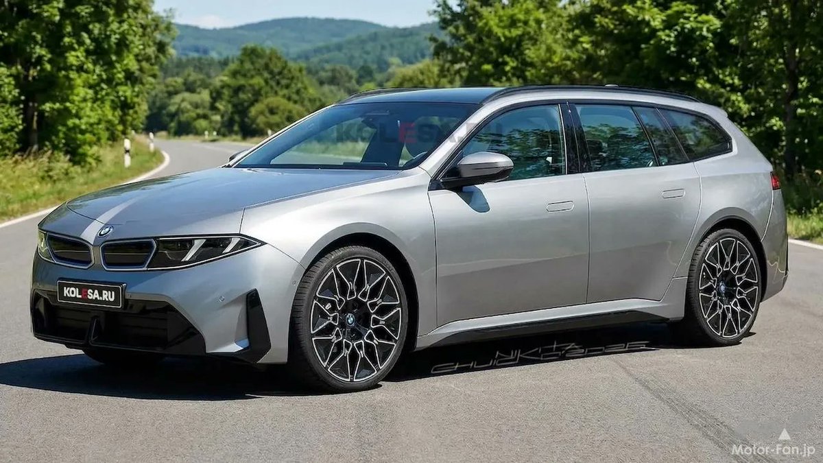 bmw_info_'s tweet photo. BMW次世代のワゴンを計画、これがノイエクラッセ「i3ツーリング」だ！ 2027年に登場か？
https://t.co/ABXfP8gotU

Cピラー後方のベルトラインが上昇、後部では、BMWエンブレム横の彫刻的なラインを維持しつつ、iX3 SUVに見られるような、より現代的なルーフスポイラーを追加する。 https://t.co/pyvXjhQyp2