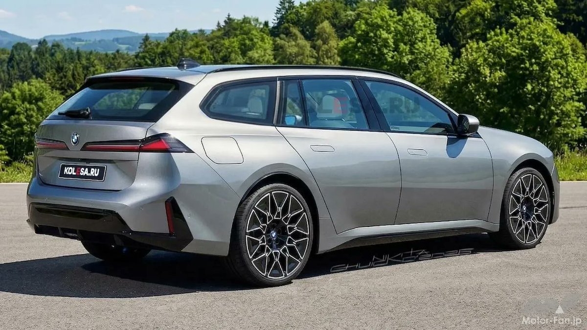 bmw_info_'s tweet photo. BMW次世代のワゴンを計画、これがノイエクラッセ「i3ツーリング」だ！ 2027年に登場か？
https://t.co/ABXfP8gotU

Cピラー後方のベルトラインが上昇、後部では、BMWエンブレム横の彫刻的なラインを維持しつつ、iX3 SUVに見られるような、より現代的なルーフスポイラーを追加する。 https://t.co/pyvXjhQyp2