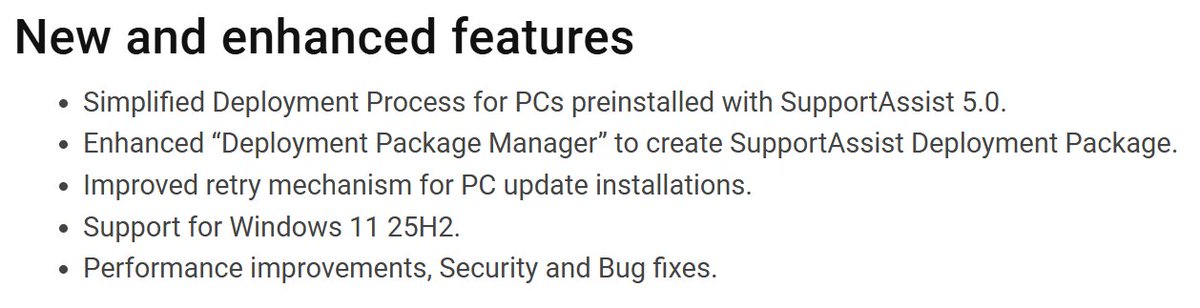 SvenRiebe's tweet image. 🚀 New Dell SupportAssist for Clients v5.0.1.2516 is out!

🔹 Universal Installer — Home &amp;amp; Business now share the same package
🔹 Use SupportAssist ADMX Deployment files to convert Home ➡️ Business via Group Policy

#Iwork4dell #Dell #SupportAssist