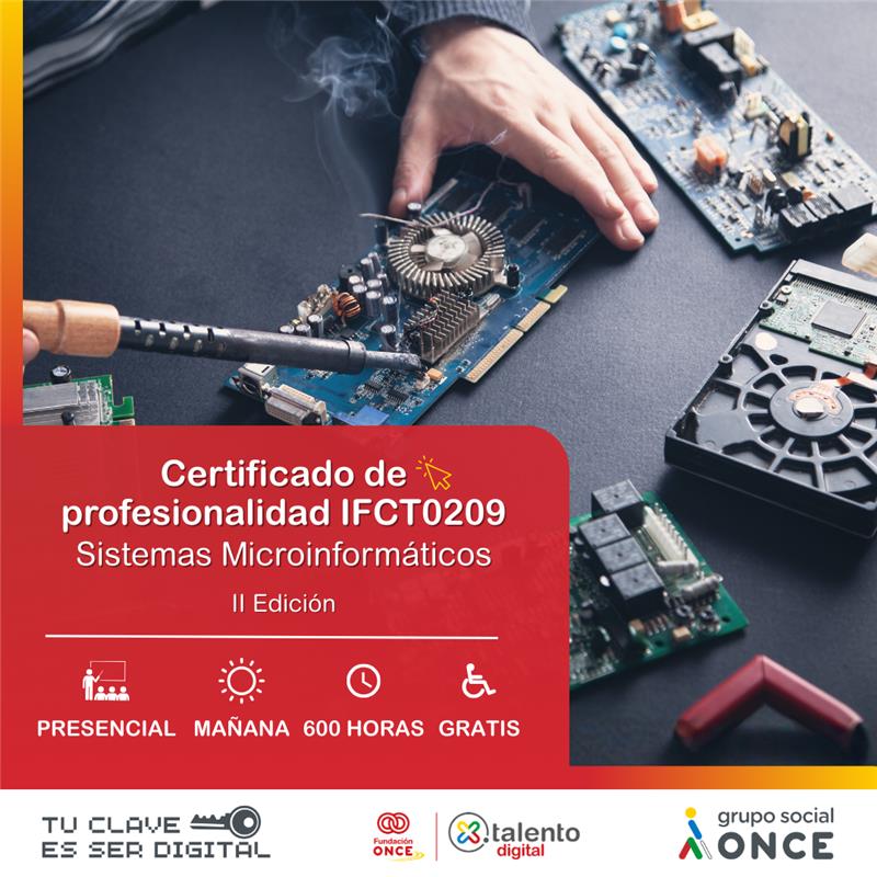XTalentoDigital's tweet photo. 📄Obtén un certificado de profesionalidad en sistemas microinformáticos con #XTalentoDigital

♿️Inscríbete a este curso de 600 horas gratuito para personas con #discapacidad

🚨¡Aprovecha la oportunidad!👇
https://t.co/5oWLFAEONt https://t.co/VWsqtqmzo0