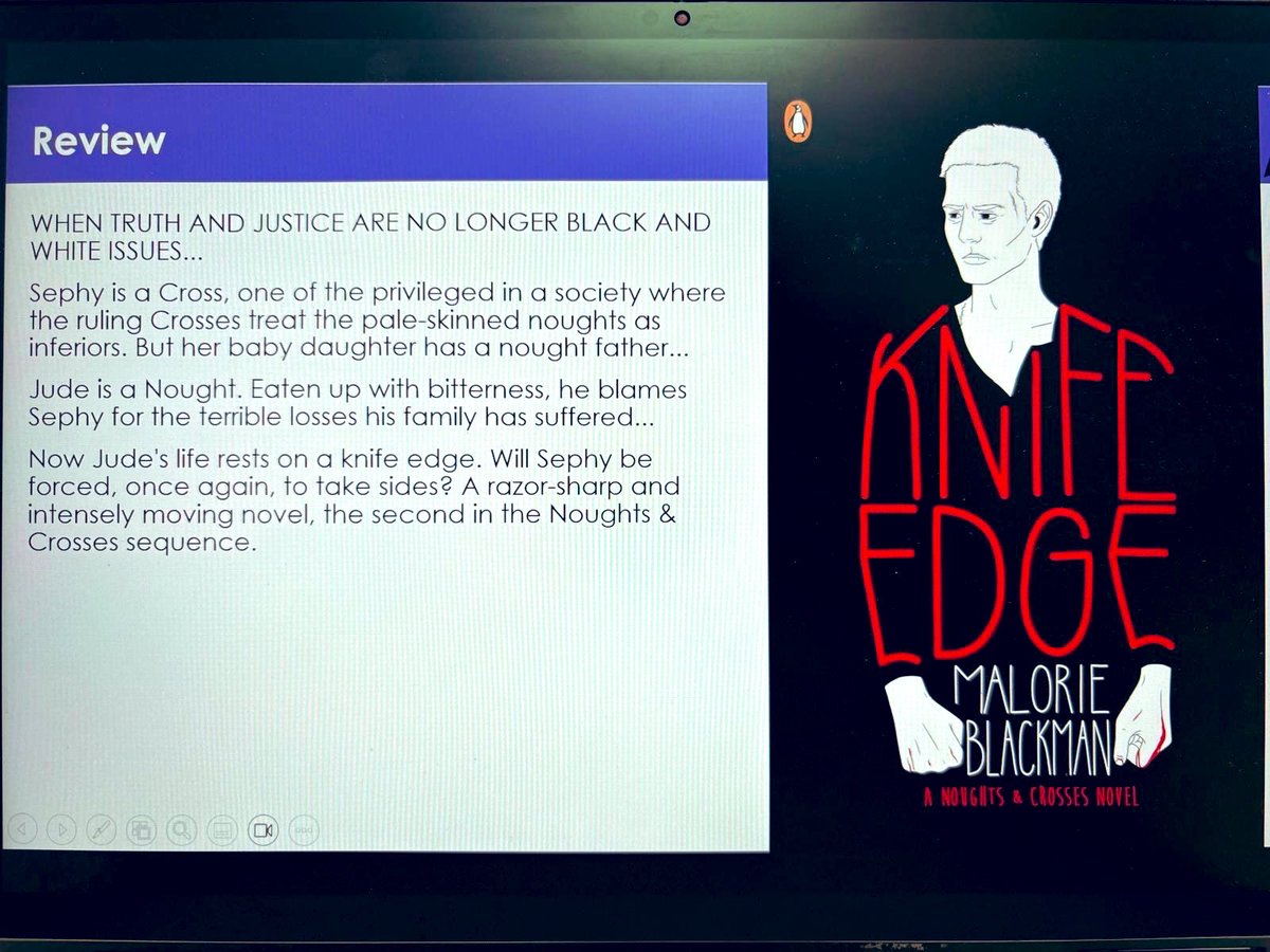 BalaamWood's tweet image. 📚✨ The story continues! Knife Edge, the second book in the Noughts &amp;amp; Crosses series is here… Year 8 - find out what happens next for Sephy and Jude! 👀🔥 #ReadingForPleasure