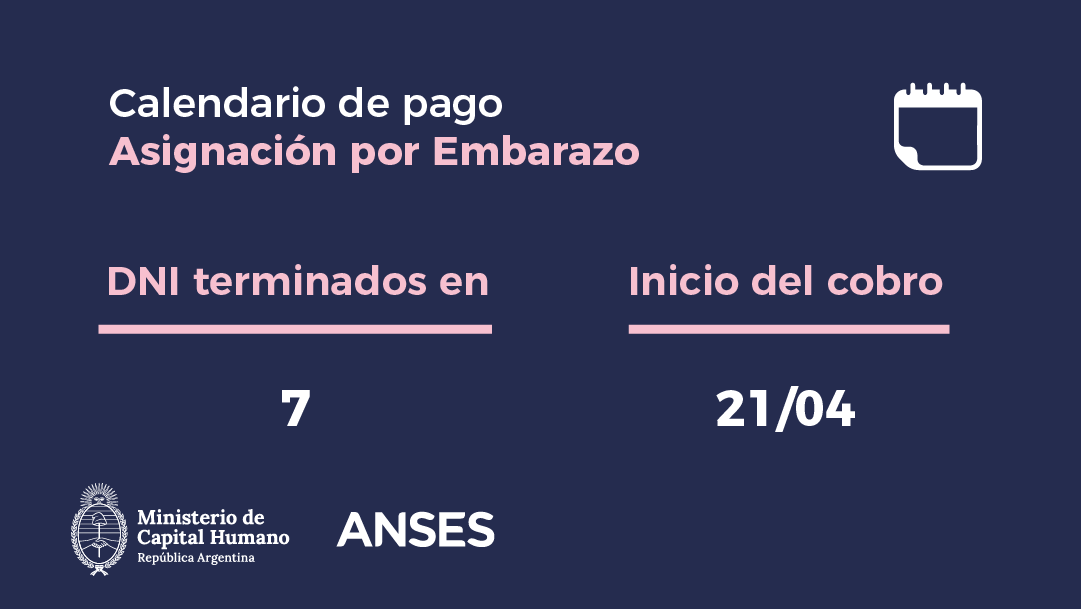 ansesgob's tweet photo. Hoy cobran Asignación por Embarazo: DNI terminados en 7.
#Calendariodepago #ANSES https://t.co/u8vRvQUe8X