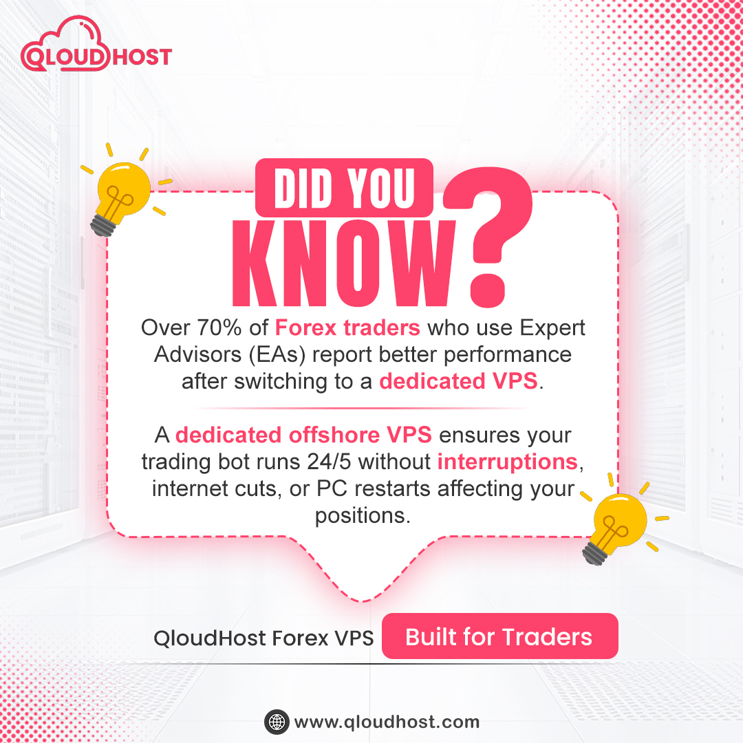 qloudhosts's tweet image. Did You Know? ⚡
70%+ traders improved results just by using a VPS.

No lag. No downtime. No missed trades.
Just pure, uninterrupted execution.

💻 Power your EA with a reliable Forex VPS
👉 qloudhost.com/forex-vps-host…

#Trading #Forex #VPS #QloudHost