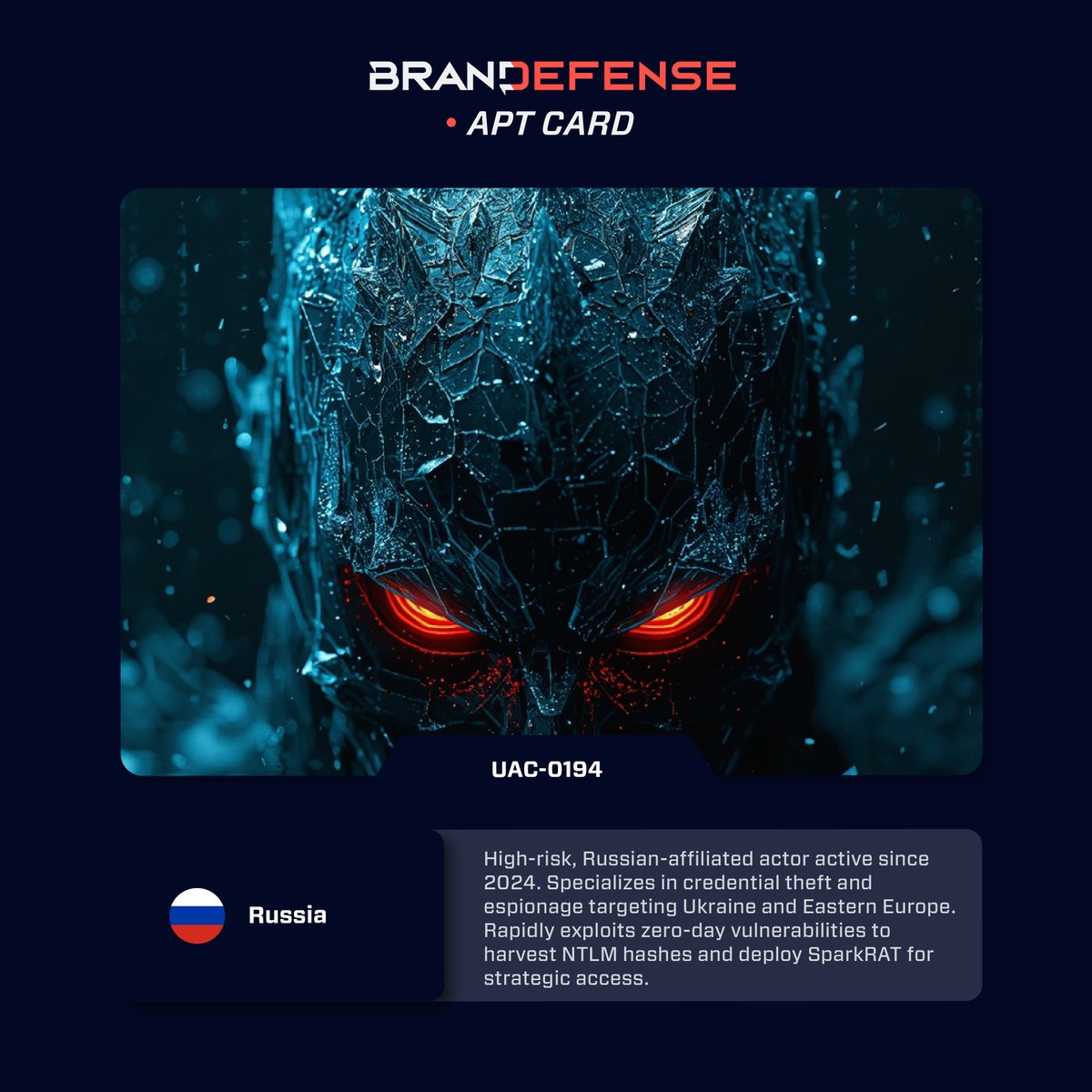Brandefense's tweet photo. They don’t need malware.
They need your authentication.

UAC-0194 exploits NTLM flaws to steal credentials with minimal interaction.

👉 See what attackers see.
https://t.co/1gSEQk5Pwh

#CyberSecurity #ThreatIntelligence #APT #NTLM #Brandefense https://t.co/JtFBjGuVJj