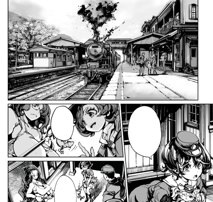 背景コマ描いてたら半日解けた、けどチマチマ作業は全然苦にならないです 