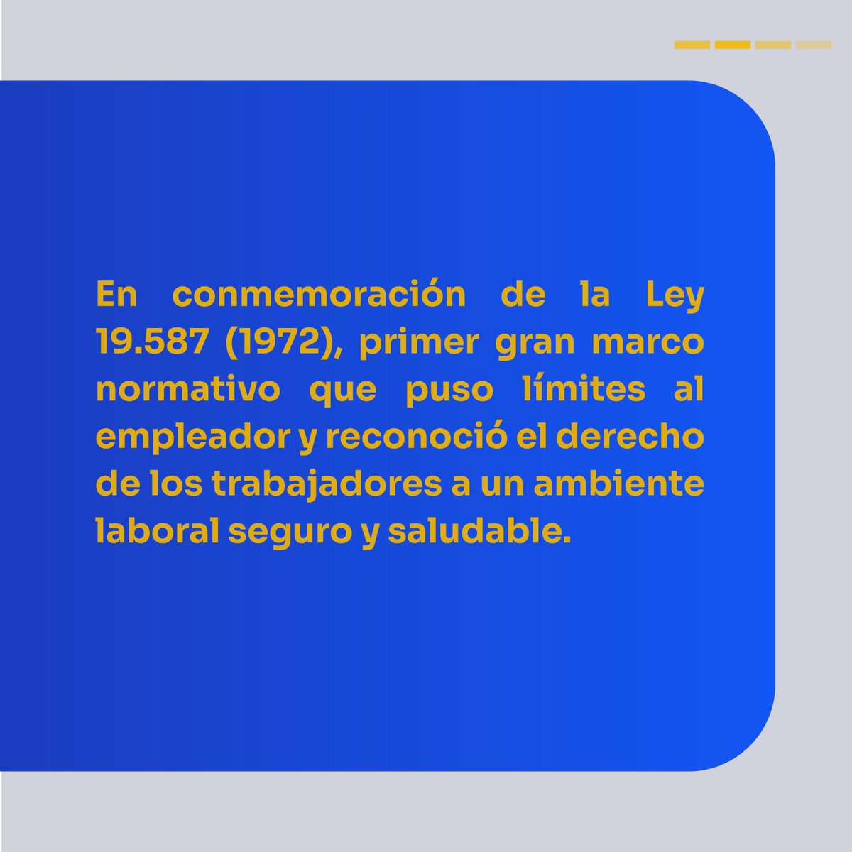 Hoy conmemoramos el Día de la Salud y Seguridad en el Trabajo en nuestro país, reafirmando un principio fundamental: la vida y la salud de las y los trabajadores no se negocian.

instagram.com/p/DXZD3oqlV1L/…