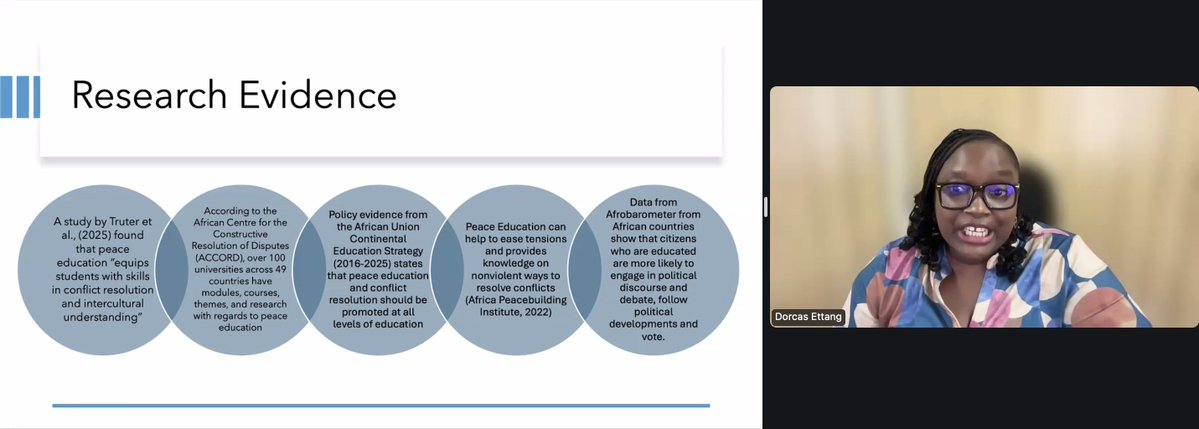 AU_ECOSOCC's tweet image. Prof. Dorcas Ettang, @UNESCO Co-Chair on Education for Peace and Transformative Education, emphasizes that #education is a tool for reshaping how citizens engage with #governance.

From civic and #humanrights education to conflict resolution and dialogue practices, peace