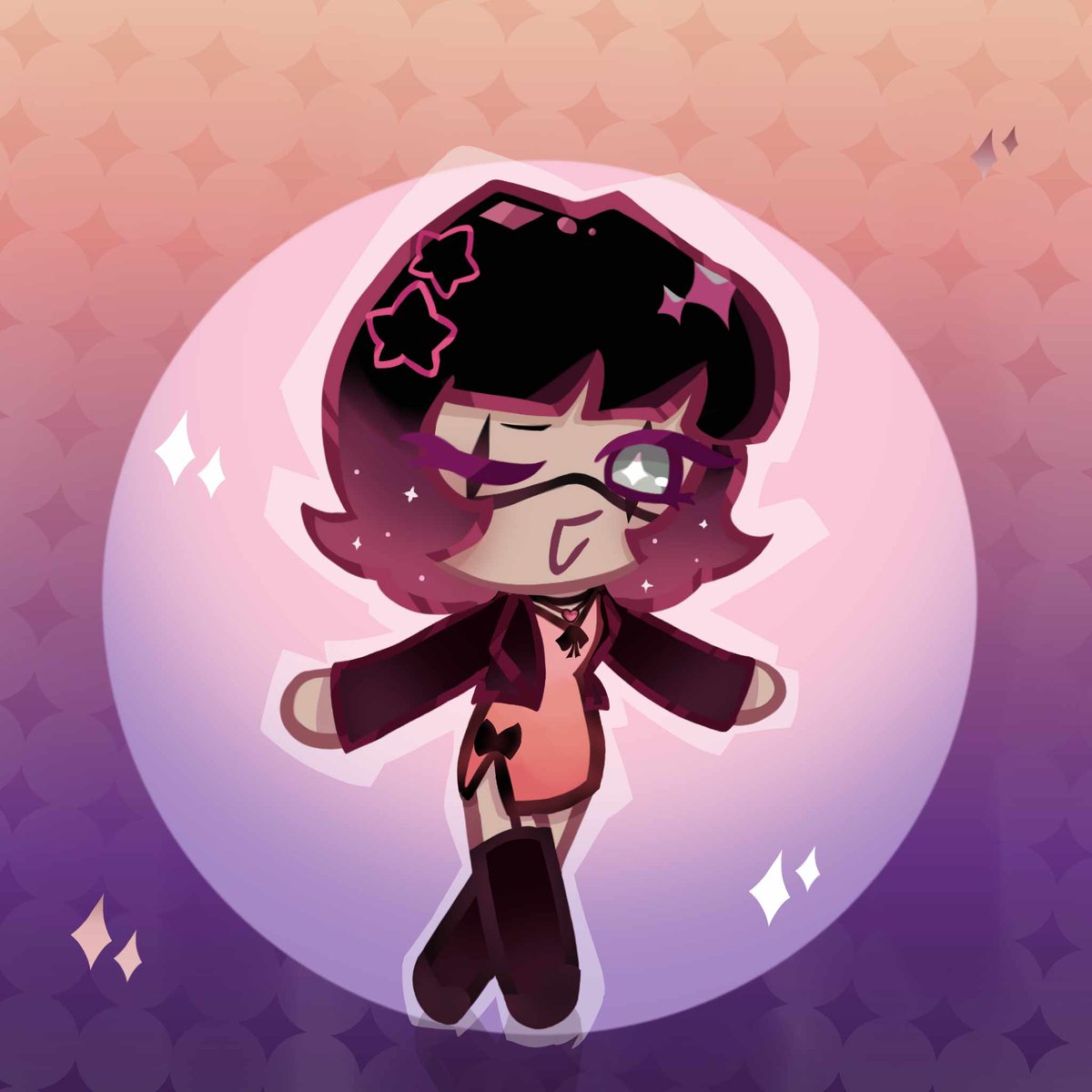 Missing_Denial's tweet photo. @PVSaechi This is my oc/persona in three different art styles! Her name is nyx and I love her so much 😭 my favorite cookie is charcoal cookie, which i also have a commission of him and nyx together 🥺 https://t.co/LNStYPge5S