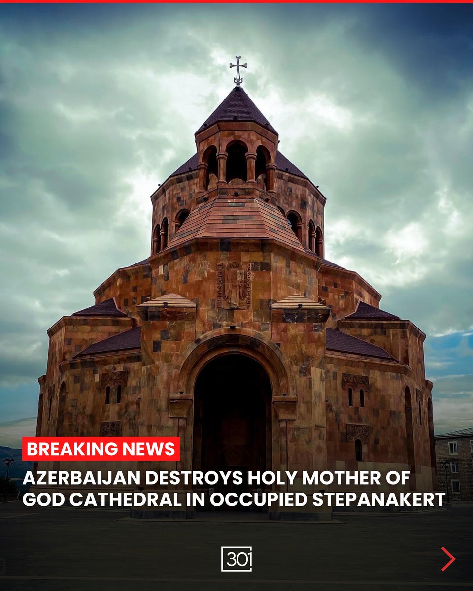 kbalian90's tweet image. A day after an Israeli soldier smashed Jesus' face with a sledgehammer in southern Lebanon, Azerbaijan destroyed The Holy Mother of God Cathedral in Artsakh (Nagorno-Karabakh).

Israel calls Azerbaijan a brotherly nation.