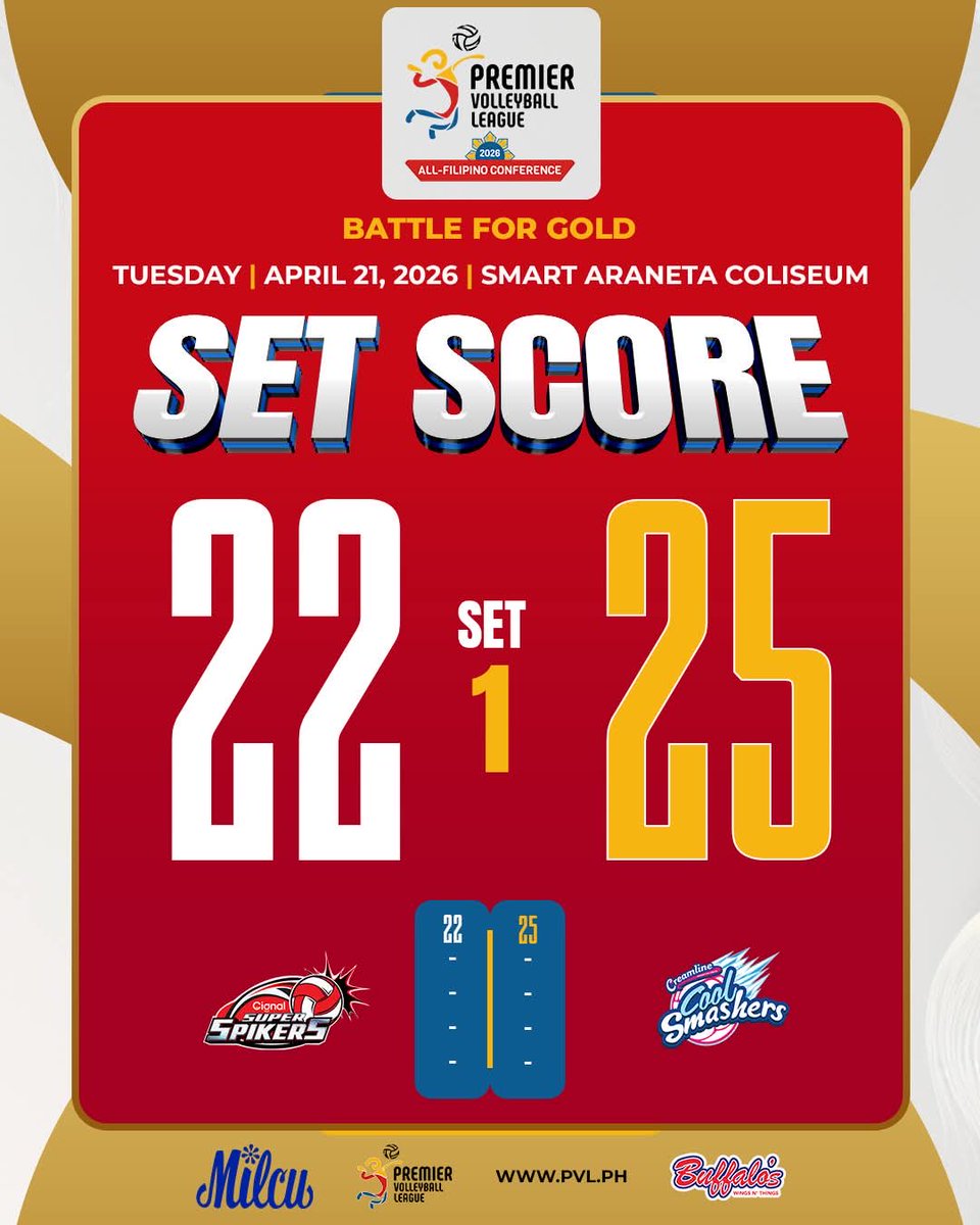 pvlph's tweet photo. COOL SMASHERS STRIKE FIRST! 🍦

⚔️ : CIGNAL 📡 vs. CREAMLINE 🍦

Watch the games on:
📺 : One Sports | One Sports+
📲 : Pilipinas Live
🖥️ : https://t.co/ihdl9Qn3VC

#PVL2026 | #TheHeartOfVolleyball https://t.co/jCSka2xa4Y