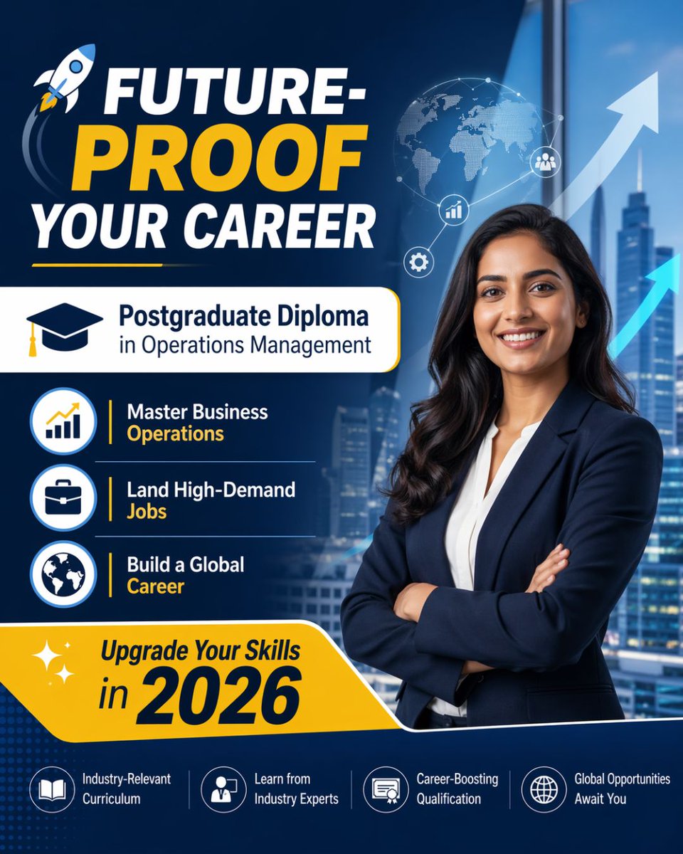 DiptiSingh55733's tweet image. Boost your career in 2026 with a Postgraduate Diploma in Operations Management 🚀

High-demand skills. Better salary. Global opportunities.
bit.ly/4tjZhuV

#OperationsManagement #CareerGrowth #Upskill #FutureOfWork
