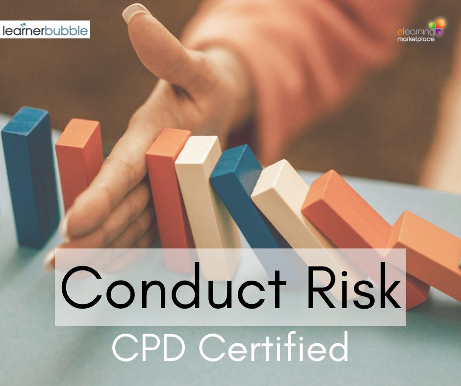 elearningmarket's tweet photo. 'Conduct Risk' training is a regulatory requirement for all FCA regulated businesses that operate in the UK. It’s also training for those who deal with UK businesses or are in a non-FCA industry that interacts with customers. Conduct Risk online course: https://t.co/BdCgIMQ2Wh https://t.co/mFYD5TzDG8