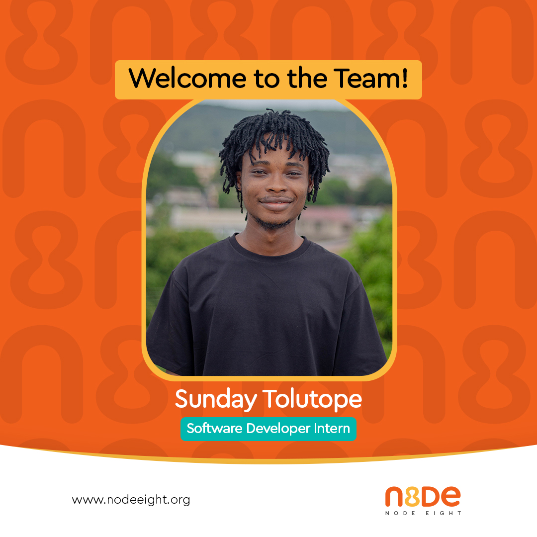 NodeEight's tweet photo. Meet one of our newest interns. 

Sunday Tolulope recently completed his training under the Jesi Young and Safe Scholarship, where he focused on software development. 
He has a background in hardware and phone repair, which gives him a strong practical understanding of technology https://t.co/Gv09E6jMhG
