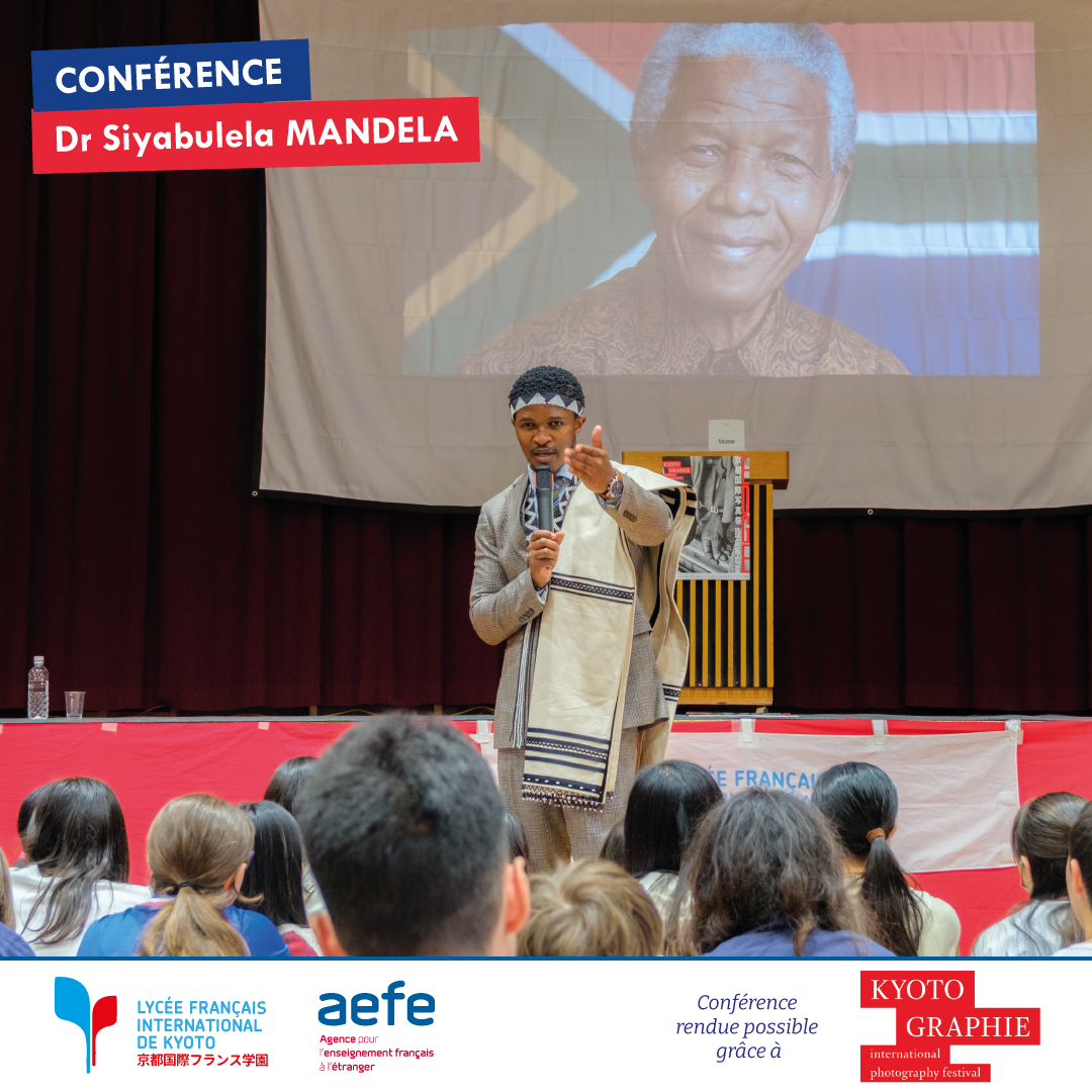 lfikyoto's tweet photo. Le #lfikyoto a eu l’honneur d’accueillir le Dr Siyabulela Mandela. 

Une conférence inspirante autour de l’engagement, de l’histoire de l’Apartheid et du rôle de la jeunesse.
Un moment fort pour nos élèves.

#KYOTOGRAPHIE  

@aefeinfo  @kyotographie_ @IFJK_ https://t.co/a6EdC7NPt6