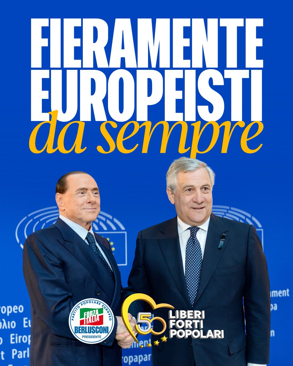 Saremo sempre dalla parte dell'Europa della libertà, della democrazia, delle radici giudaico-cristiane.

Venerdì 24 aprile dalle ore 15 saremo a Roma, al Salone delle Fontane, a celebrare i 50 anni del PPE. Scegli anche tu l'Europa che conta.