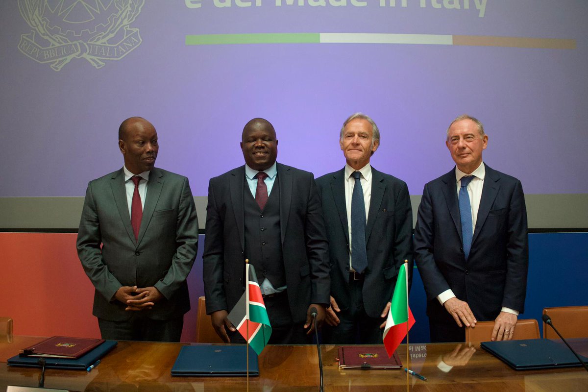 mimit_gov's tweet image. 🇮🇹🇰🇪 I ministri Urso e @GovLeeKinyanjui firmano al #MIMIT due intese nel settore #conciario e #digitale.
Si rafforza la partnership tra Italia e #Kenya e si promuove l’#innovazione, la #connettività, lo sviluppo sostenibile, nel quadro del #PianoMattei.
mimit.gov.it/it/notizie-sta…