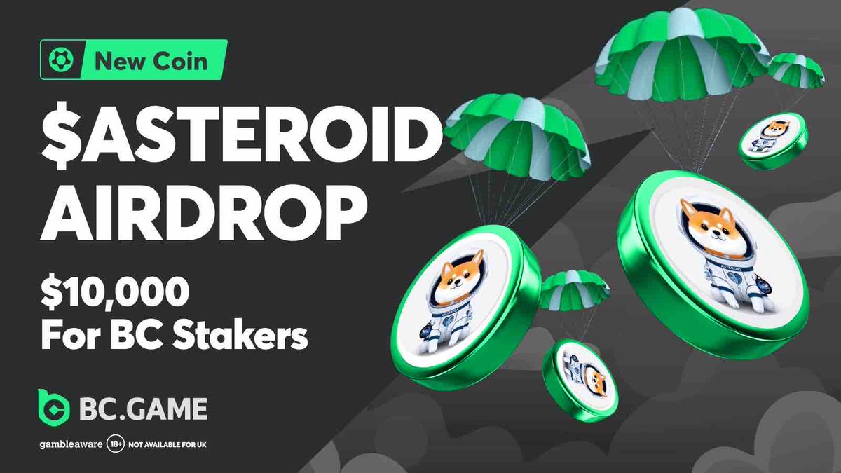 bcgame's tweet photo. 💎 $10K $ASTEROID Airdrop Dropping

For loyal $BC stakers:
- Staked $100K+ in BC token
- Rewards distributed proportionally by staking share
- Top ranks receive bigger allocations

Your $ASTEROID allocation is ready in Exclusive Rewards.

Stake harder. Earn bigger. https://t.co/52IfUS1aSi
