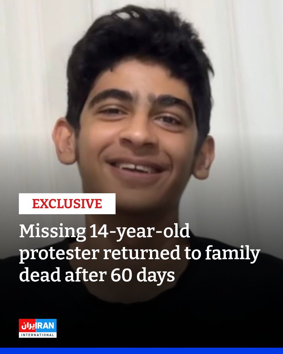 A 14-year-old student disappeared during protests near Tehran on January 8, only for his family to receive his body 60 days later with a gunshot wound to the temple, Iran International has learned.
iranintl.com/en/202604219333