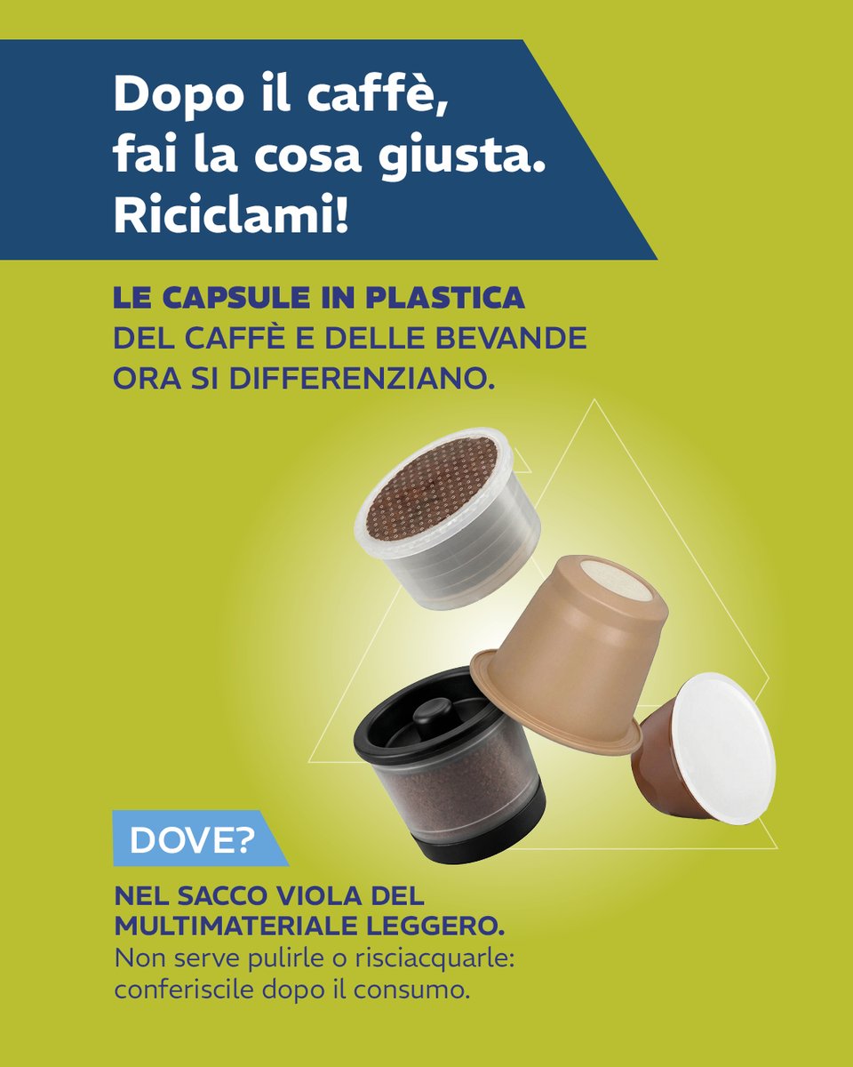 egazette1's tweet image. #Ppwr. @Corepla_Riciclo avvia al Nord la raccolta delle #capsule da caffè di #plastica.
e-gazette.it/sezione/imball…