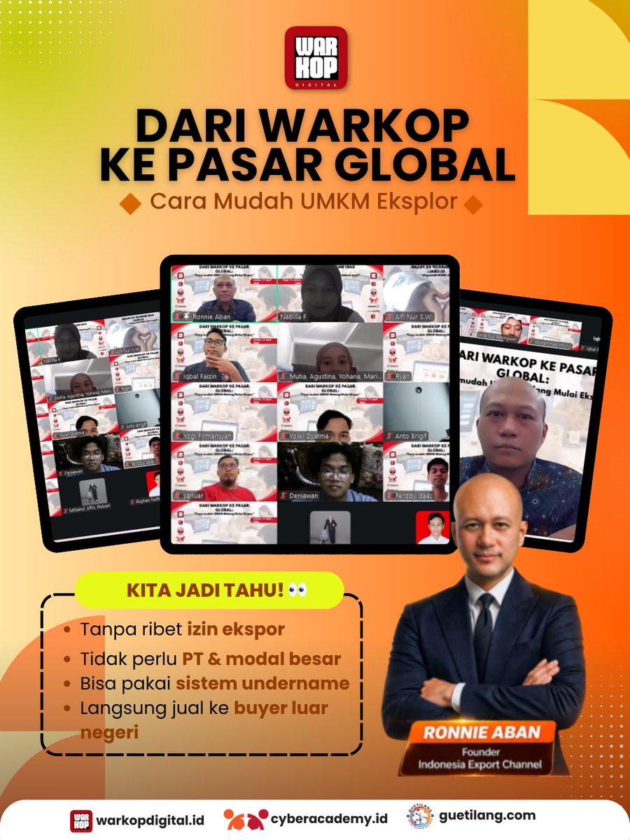 WarkopDigital's tweet photo. Semoga ilmu yang didapat bisa langsung dipraktikkan dan jadi langkah awal menuju pasar global 🔥

Sampai ketemu di sesi berikutnya!

#UMKMNaikKelas #EksporMudah #WarkopDigital #GoGlobal #BisnisUMKM https://t.co/WFKJsJzUsz