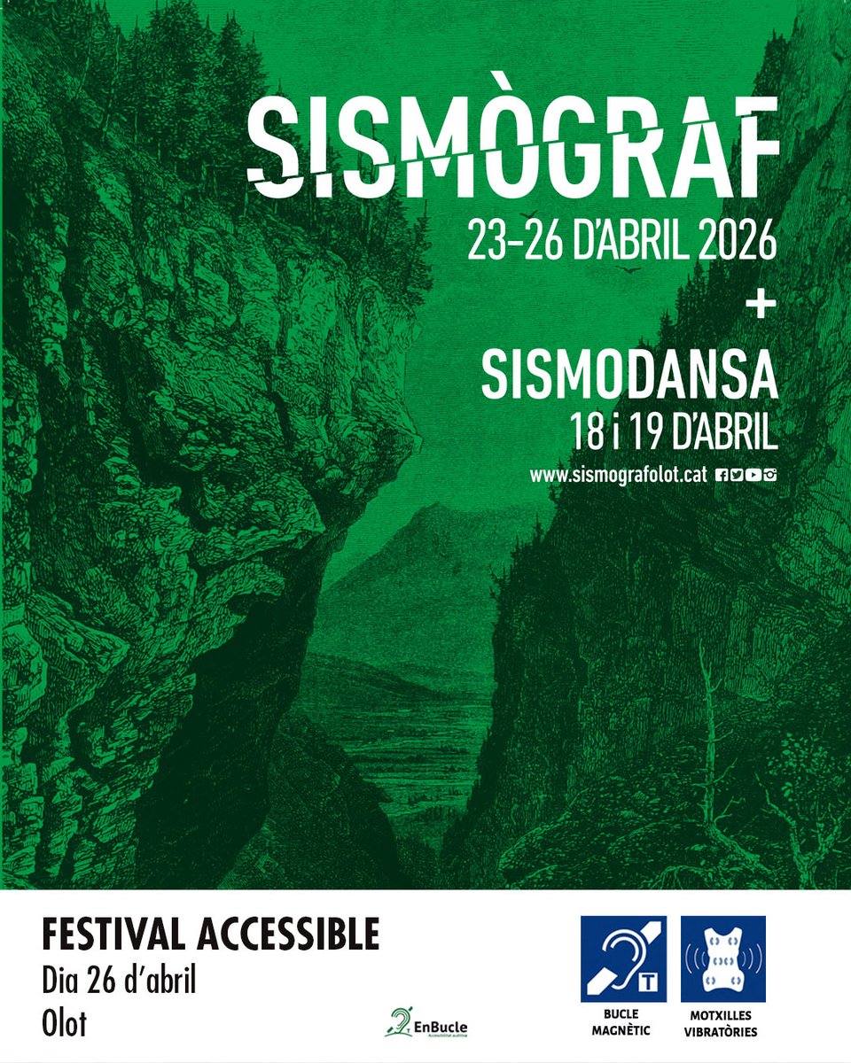 EnBucleBcn's tweet photo. 🟢 Aquest diumenge som al Sismògraf amb “Parc Nou en moviment”

📍 Parc Nou (Olot)
🗓️ 26 d’abril · 12 h
🎟️ Gratuït
🧏 Motxilles vibratòries + bucle magnètic
#CulturaAccessible #EnBucle #Sismògraf #Olot https://t.co/qN4FEukrhp