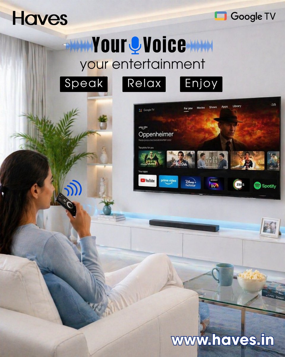 HavesIndia's tweet image. 🎤𝗬𝗼𝘂𝗿 𝗩𝗼𝗶𝗰𝗲. 𝗬𝗼𝘂𝗿 𝗖𝗼𝗻𝘁𝗿𝗼𝗹. 𝗬𝗼𝘂𝗿 𝗘𝗻𝘁𝗲𝗿𝘁𝗮𝗶𝗻𝗺𝗲𝗻𝘁.

बस बोलिए… और आपका TV समझेगा!
अब remote नहीं, आपकी आवाज़ करेगी control

🌐 𝘄𝘄𝘄.𝗵𝗮𝘃𝗲𝘀.𝗶𝗻 /+𝟵𝟭 𝟵𝟱𝟵𝟵𝟳𝟮𝟳𝟲𝟱𝟯
#HavesTechnology #SmartTVIndia #GoogleTV #OneMoreTime #BJPForBengal