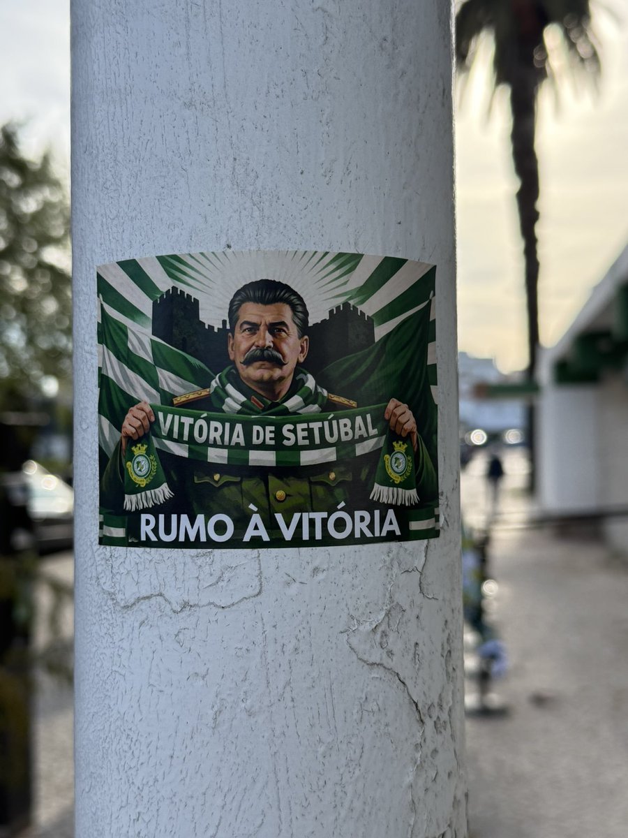 ultras_antifaa's tweet image. #Portugal — A sticker featuring Joseph Stalin from Vitória FC supporters.