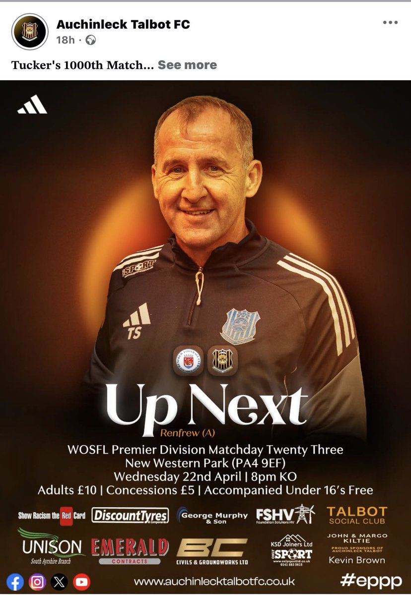 jippyno7's tweet photo. @TheTerraceTV surely this is worth a mention on your show…..I can’t imagine any other manager in Scotland and possibly the UK has spent as long at the one club while sustaining the level of success Tucker has… is he the best manager ever in Scottish football? https://t.co/Kzm1w0RcHE