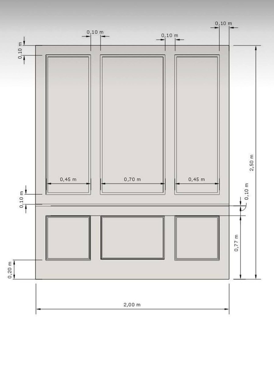 3 قواعد ذهبية لتركيب البانوهات (Wall Paneling) بشكل احترافي:

1️⃣ التخطيط أولاً: لا تعتمد على النظرة المجردة، صمم مخططاً بأبعاد دقيقة كما في الصورة لتلافي الأخطاء
2️⃣ التناسب: اجعل أبعاد الألواح تتناسب مع مساحة الجدار وارتفاع السقف
3️⃣ التماثل: التماثل البصري يعطي شعوراً بالفخامة
