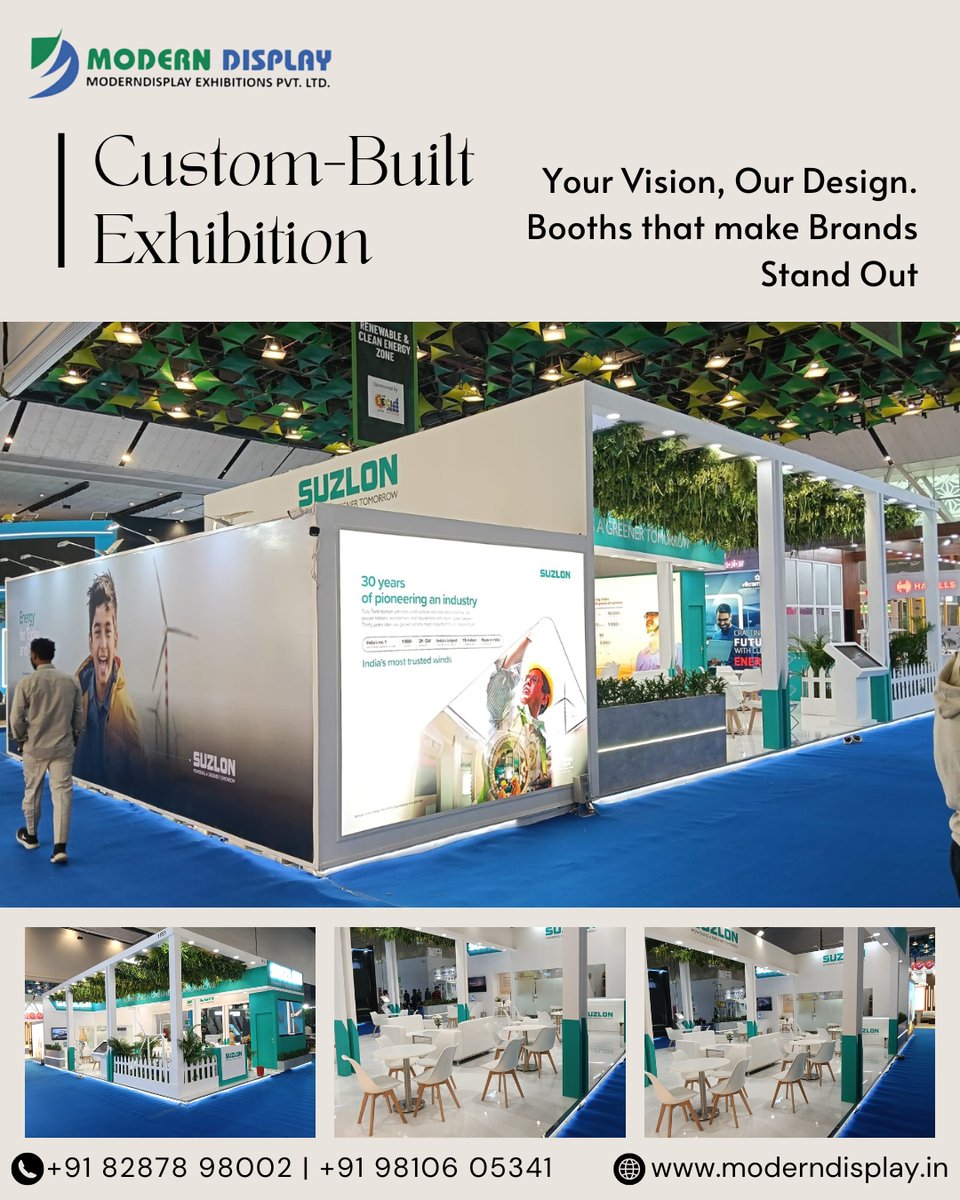 moderndisplayy's tweet image. A thoughtfully crafted exhibition booth at Bharat Electricity Summit 2026, Yashobhoomi, New Delhi.

📞 +91 82878 98002 | +91 98106 05341
🌐 moderndisplay.in

#BharatElectricitySummit2026 #ExhibitionBooth #BoothDesign #ModernDisplay #SustainableDesign #TradeShowDesign