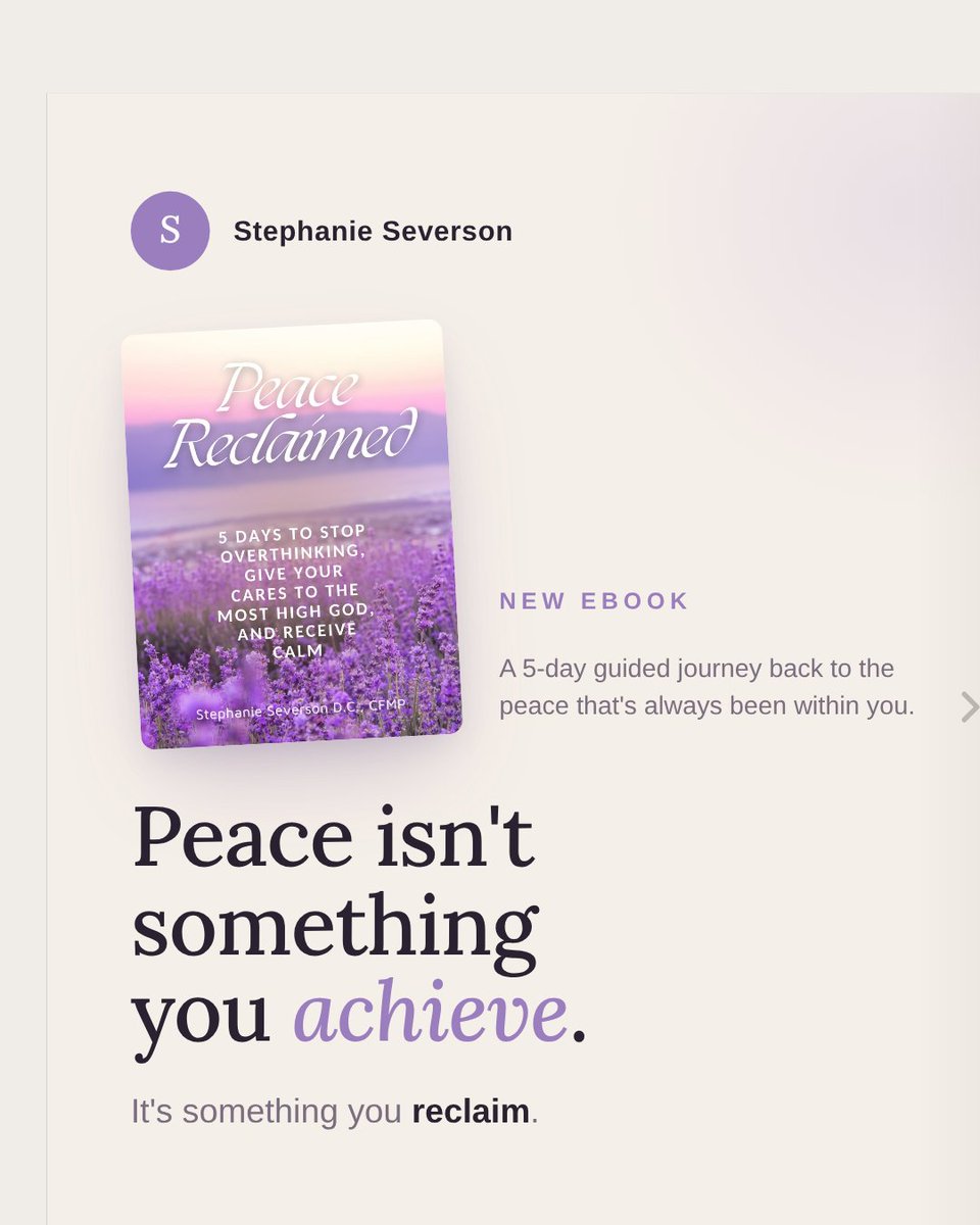 SandBSoap's tweet photo. Peace isn't something you achieve — it's something you reclaim. 

My new ebook, Peace Reclaimed, is a 5-day invitation back to the calm that's always been within you. Gentle lessons, breath practices, scripture, and space to return to yourself.

For every sister who's been asking for rest, rhythm, or just permission to slow down without guilt — this is for you.

https://t.co/xlW2hqt5Gt