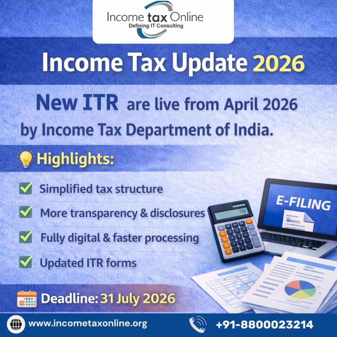 Bishwanath48924's tweet image. 🚨 ITR 2026 Update
New ITR forms are live from April 2026!
✔️ Simplified structure
✔️ Faster processing
✔️ Fully digital filing
📅 Deadline: 31 July 2026
👉 File on time &amp;amp; stay compliant
📞 91-8800023214
🌐 incometaxonline.org
#ITR2026 #IncomeTax #TaxUpdate #IndiaTax