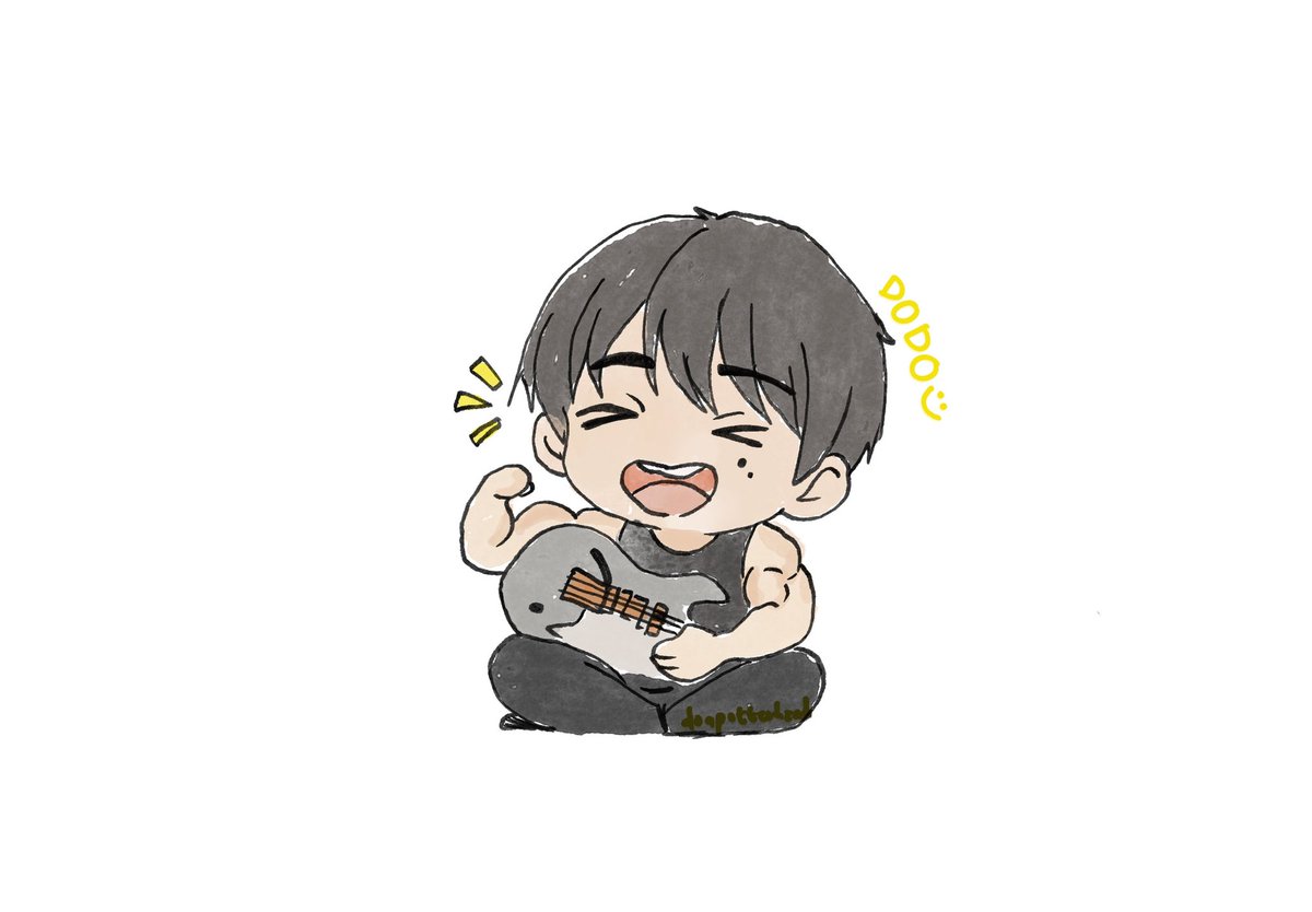 doapotterhead's tweet photo. Buff dokyeom with his new guitar dodo #도겸 https://t.co/zmblKi6Dk8