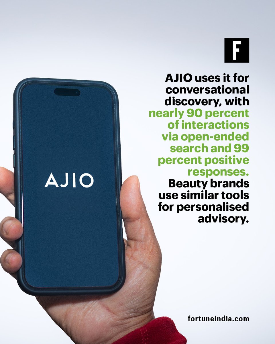 FortuneIndia's tweet image. [Part 1/2]

Retail is moving from clicks to conversations. Fynd’s scale shows how AI is reshaping discovery, engagement, and conversion—making shopping more intuitive, personalised, and real-time across platforms. 

#ConversationalCommerce #RetailTech #AIinRetail @fynd_official