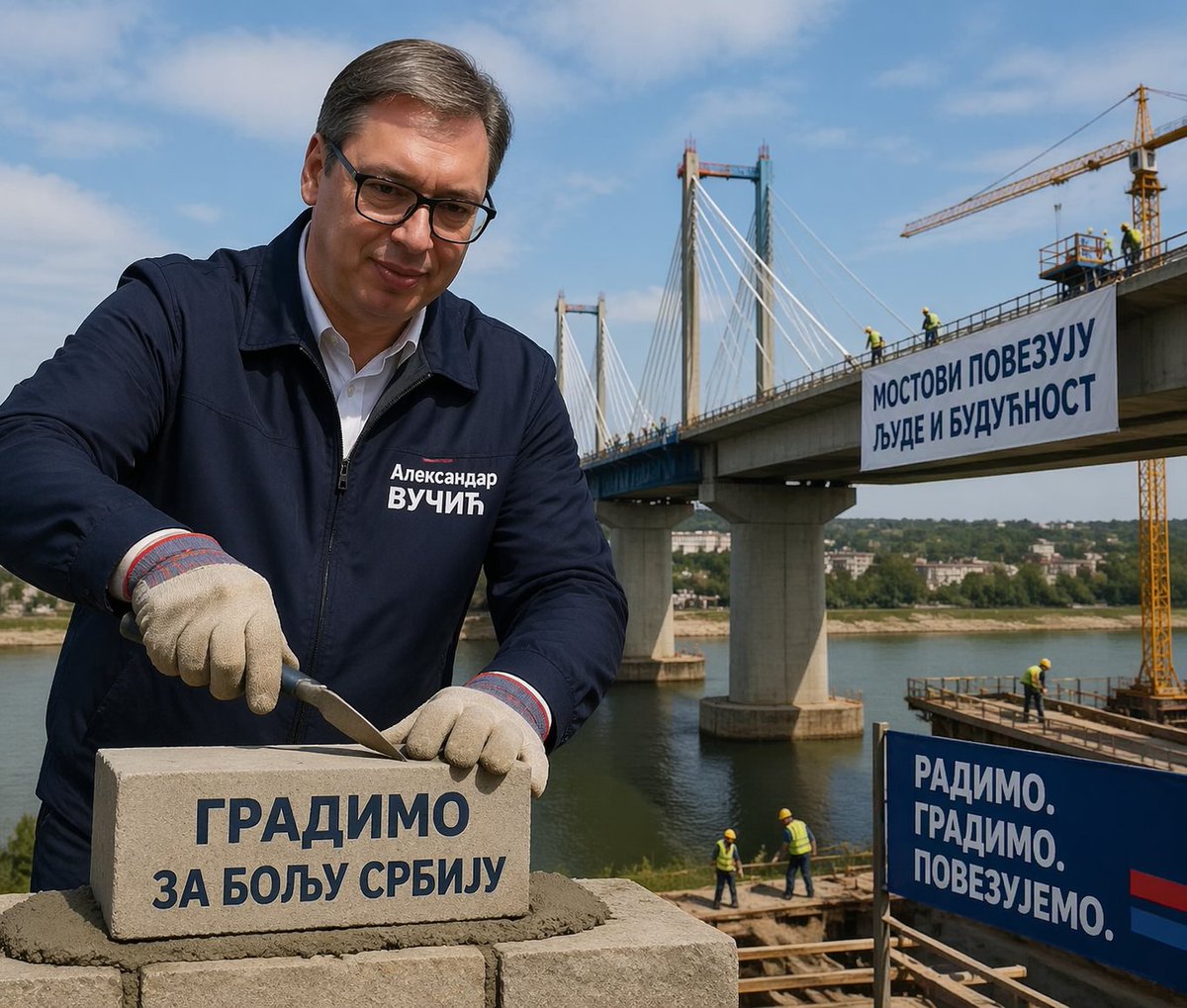 PetarP47632's tweet image. Mostovi nas spajaju sa svetlom budućnošću!🇷🇸🐺
#vucic #sns #vesti #viral #srbija