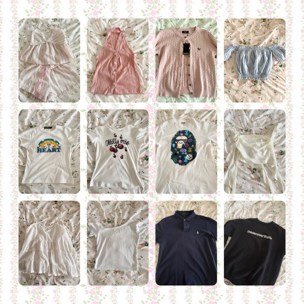 tngkies's tweet photo. ! SALE ! my second hand kaa🪷🫧

💌 shipping : 35฿ 
 
( ดูใต้โพสได้เลยค้าบ 🙈🩷 )

#ส่งต่อเสื้อผ้ามือสอง #ส่งต่อvghbkk #ส่งต่อmollycrue #ส่งต่อbrandy #ส่งต่อbape #ส่งต่อpolo #bapethailand #vghbkk https://t.co/LOcUgF1L1v