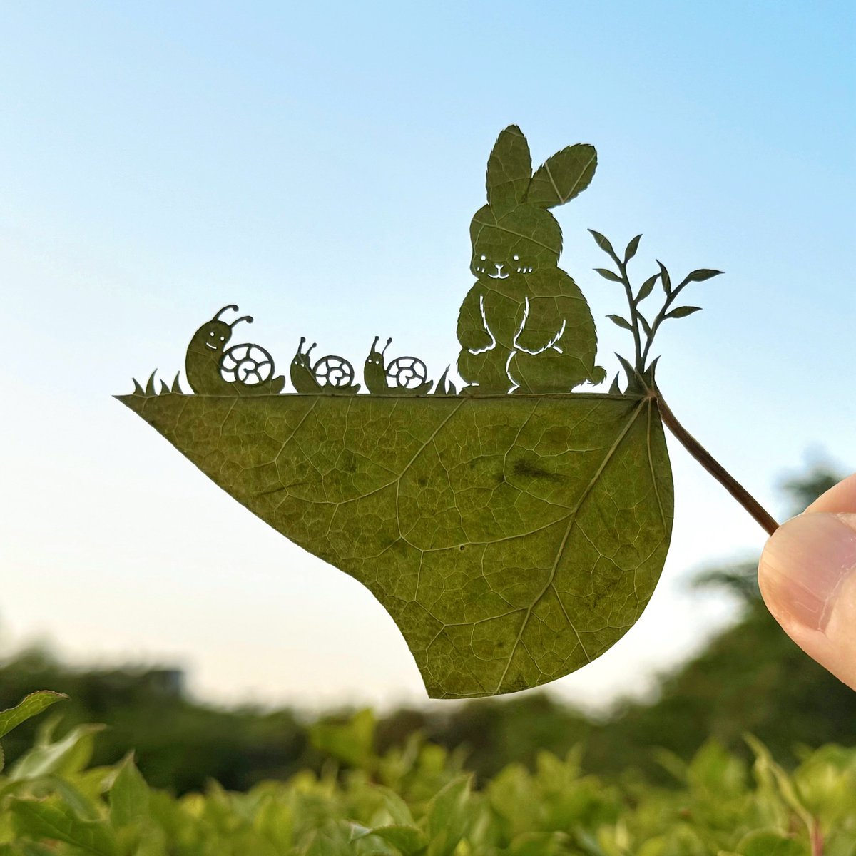 リト@葉っぱ切り絵 tweet media