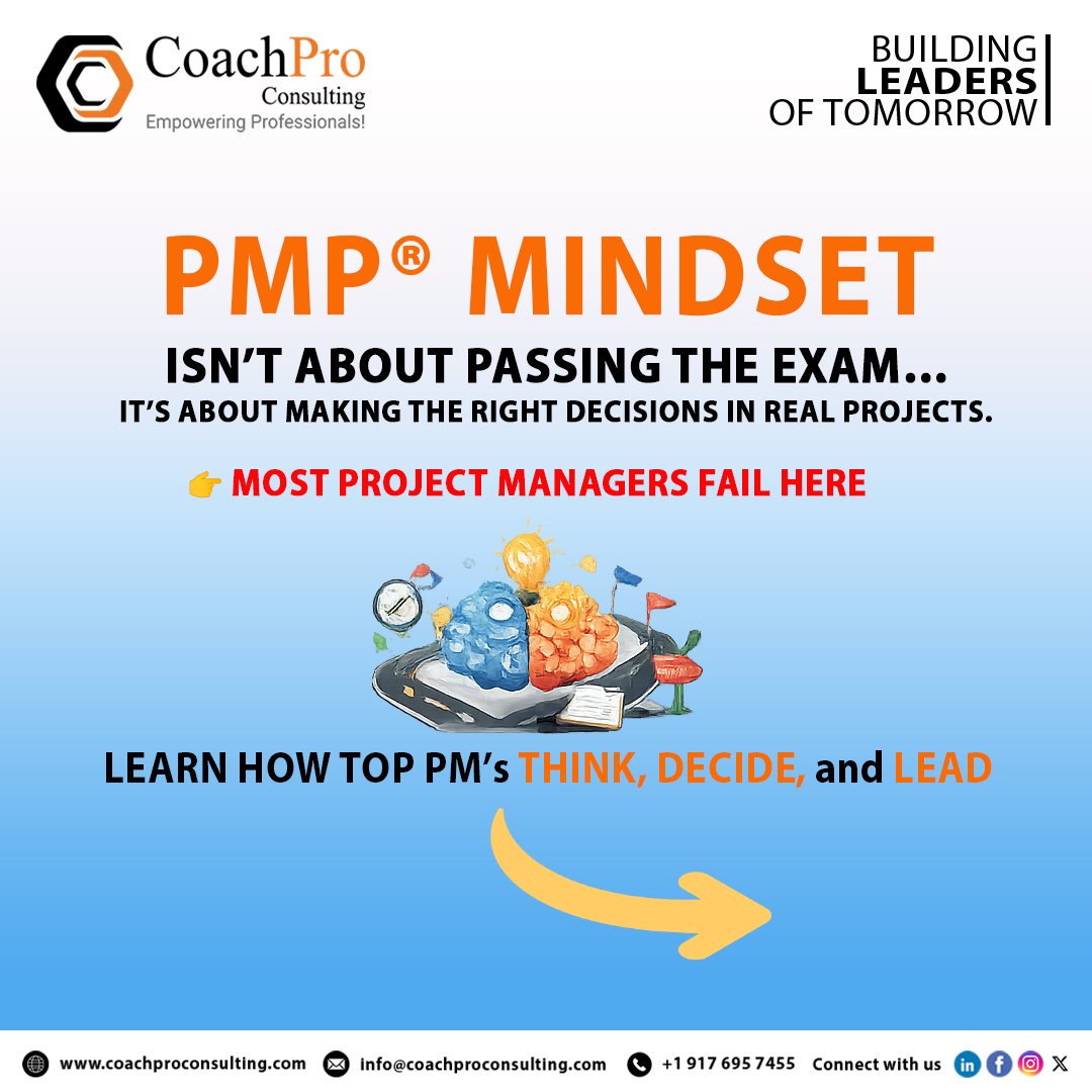 CoachProGlobal's tweet photo. ✨ One mentor can help you transform your career.

🌐 Know more about us: https://t.co/UsqQnsEB0T
📧 Email: info@coachproconsulting.com
📱 Phone / WhatsApp:  +1 (917) 695 7455,  +91 97999 32955

#PMP #ProjectManagement #CoachProConsulting #CoachProGlobal #manoharprasadin https://t.co/jQtli19ajf