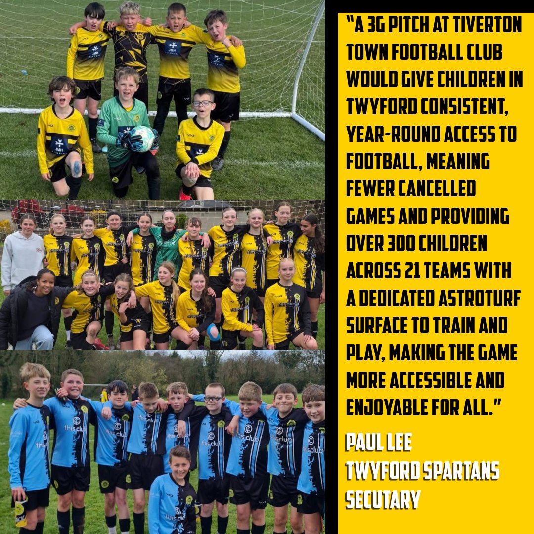 tivertontownfc's tweet photo. FUTURE IS NOW

The planning for the 3G at the Slee Blackwell Solicitors Stadium has been submitted!

The 3G will allow the club to become a centre of our community.

Read more about the project and how YOU can help the club's future below.

https://t.co/pYBUpeUZIW

#OneTivvy💛 https://t.co/zhCPy7FGQu