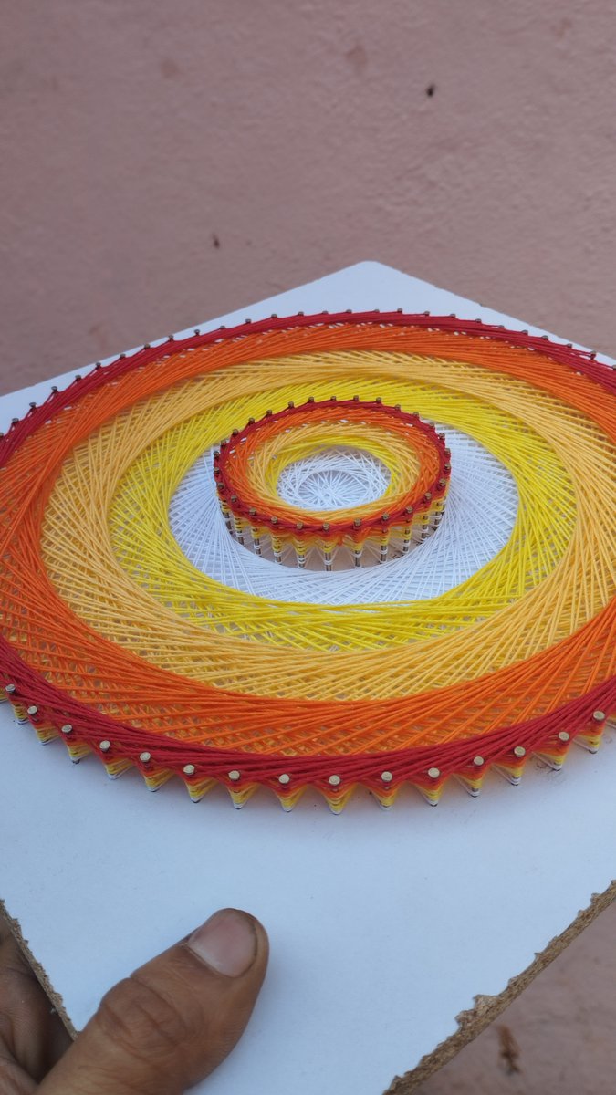 ryart_stringart's tweet photo. Ryart Creation.    
A vibrant circle string art inspired by sunflower colors 🌻✨

This handmade piece blends creativity, precision, and warmth—bringing life to every thread. The bright yellow tones symbolize positivity, energy, and happiness, making this artwork truly special. https://t.co/RQkaLdIGtH