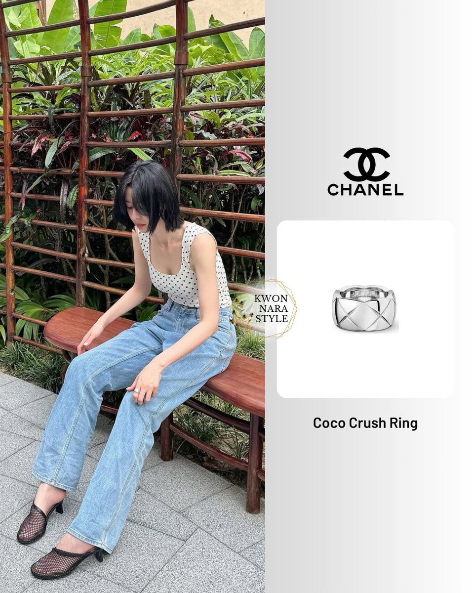 kwonnarastyle's tweet image. 🖤 #Misope
👡 Slippers 512623501 6cm
💱 ₩ 139,000 KRW

🤍 #BDG #UrbanOutfitters
👚 BDG Ribbed Square Neck Tank Top
💱 $25

🩶 #Chanel
💍 Coco Crush Ring
💱 $3,000

📸 IG: hv_nara 4/19/2026
🔗 instagram.com/p/DXTE_goEcxc/

#KwonNara #권나라