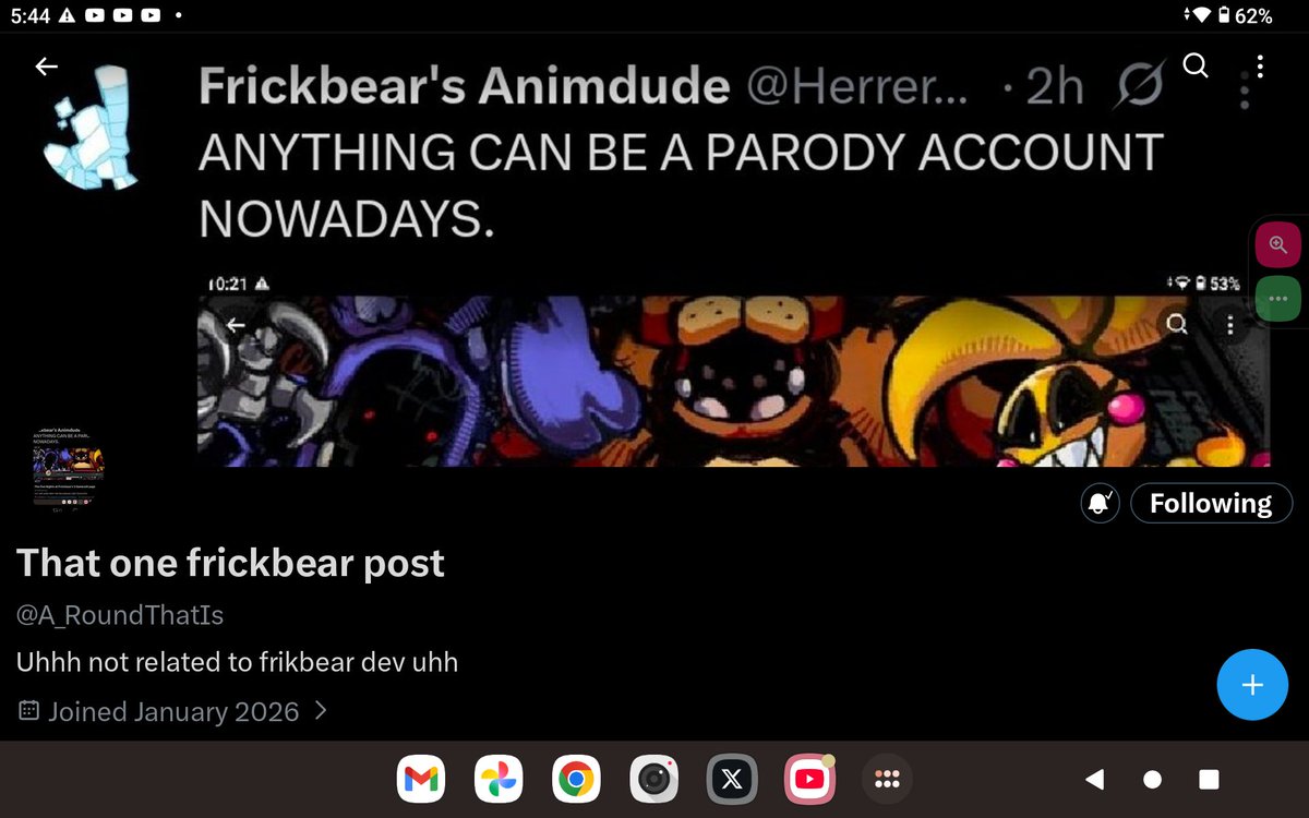 Frickbear's Animdude tweet media