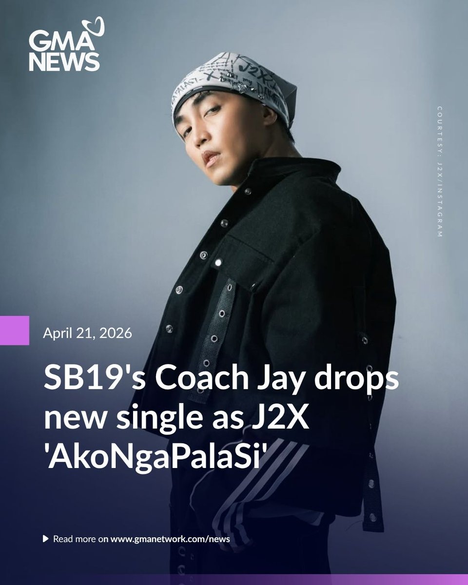 WATCH OUT FOR J2X! 😎🎧

Jay Roncesvalles is here with a new single!

Under the name J2X, SB19’s Coach Jay reintroduces himself with a popping hip-hop single, “AkoNgaPalaSi.”

Read more:
gmanetwork.com/news/showbiz/c…