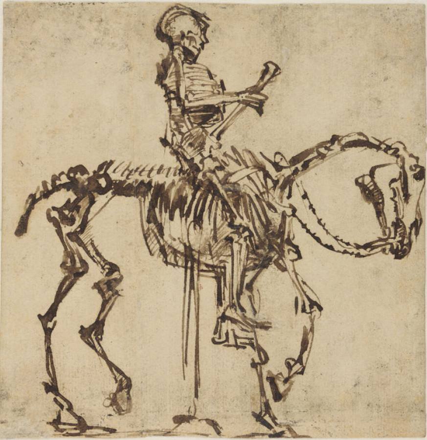artenpedia's tweet photo. Rembrandt - The Skeleton Rider. https://t.co/LOv4hRLLDR