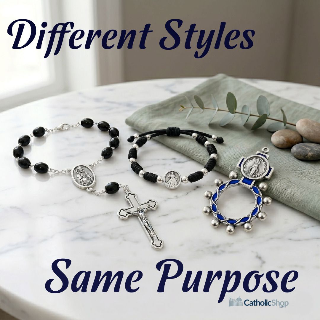 ShopCatholic's tweet photo. Whether you’re drawn to something simple, traditional, or a more modern design, each rosary is a reminder to pause, pray, and stay grounded in your faith.

A rosary for every moment, every season, every prayer. ✝️ 

Shop our rosary collections 👉 https://t.co/DOvWxFIEqA https://t.co/MLYBHOfjvI