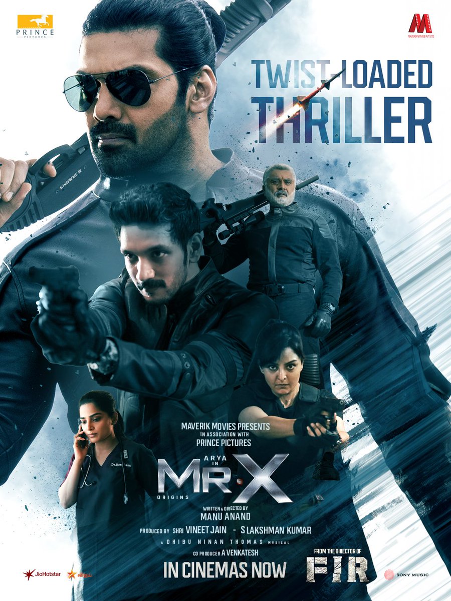 Prince_Pictures's tweet image. #MrX is packed with twists at every corner!

A grand spy action thriller in theatres now 💥

A film by @itsmanuanand.

Produced by @vineetjaintimes @lakku76. 
Co-produced by @venkatavmedia.

#Maverik @arya_offl @realsarathkumar #ManjuWarrier @Gautham_Karthik @AnaghaOfficial