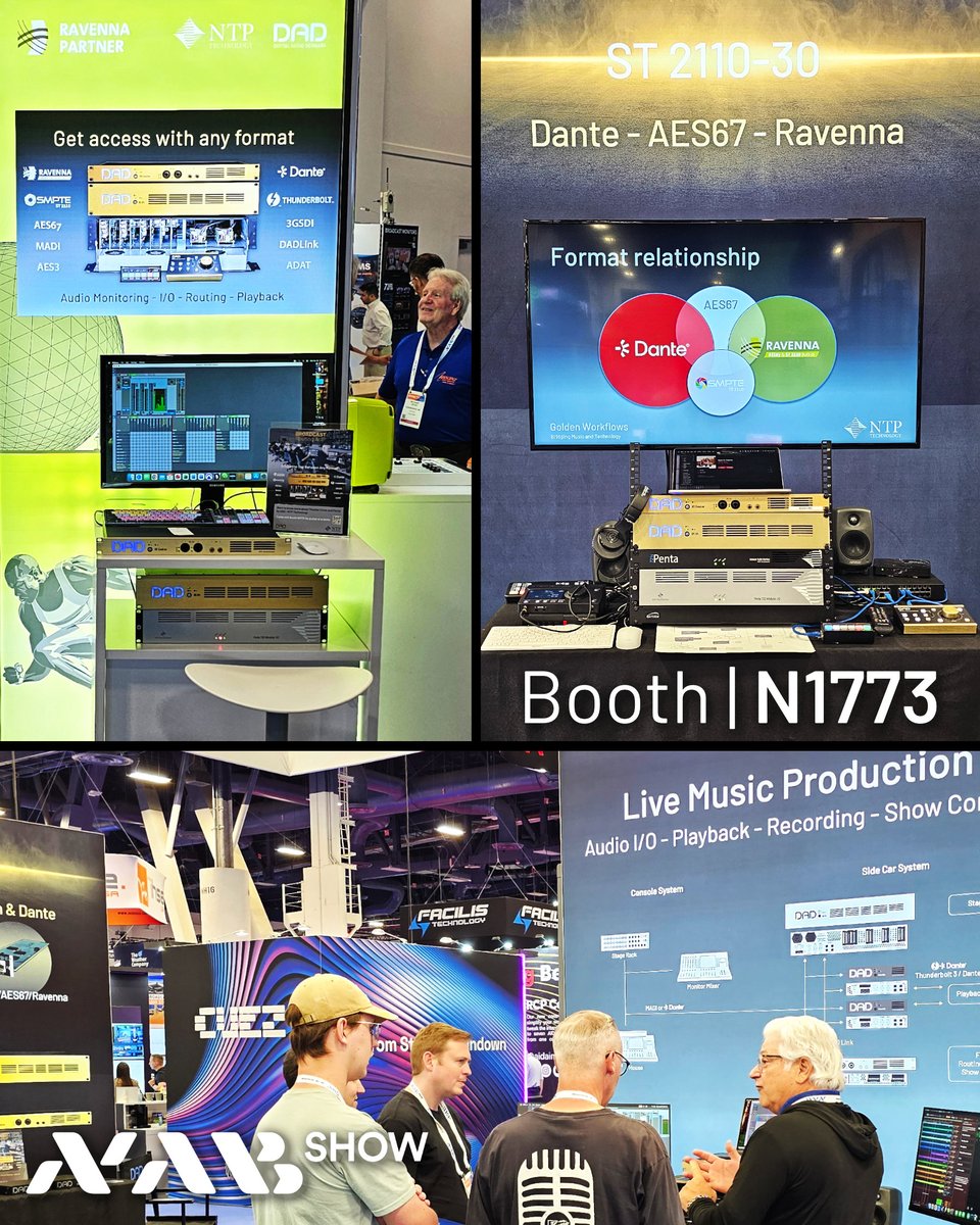DigitalAudioDK's tweet photo. A couple of days still remain at the NAB 2026 show, so if you're here, make sure to pencil in a visit at Booth 1773 in the North Hall. We're here and ready to take a dive at the deep end of the ST 2110-30 pool! 😁 🤿

#nabshow #nab2026 #digitalaudiodenmark #proaudio #dadaudio https://t.co/e2tAGjCuzd