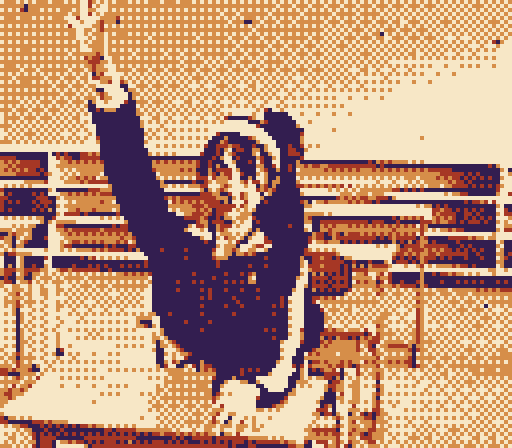 2025.10.12
藤竹美衣 さん ②
みうの生誕大運動会ＤＸ
原田芸術文化交流館やまそら(広島県)

「興味津々」

#藤竹美衣 #ふーみん
#原田芸術文化交流館やまそら
#みうの生誕大運動会DX
#gameboycamera #ポケットカメラ