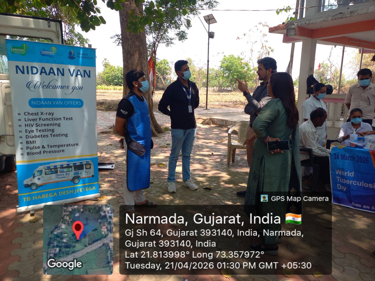 thonandod's tweet photo. Date - 21-04-2026 - Tuesday  
*TB Mukt Bharat Abhiyan 2.0,  100 Days Campaign, "Gaon Gaon Sheher Sheher" Ayushyman Arogya Shivir at High Risk Village-Lachhras Ta.Nandod, Dist Narmada  #TBMuktBharat #TBharegadeshjitega #Endtb #GaonGaonSheherSheher
@tb_narmada
@CDHONARMADA
@NtepGuj https://t.co/Q6TVZU4gnT